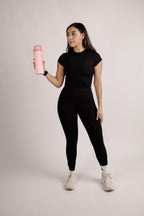 Legging Deportivo de Tiro Alto con Doble Soporte para Mujer